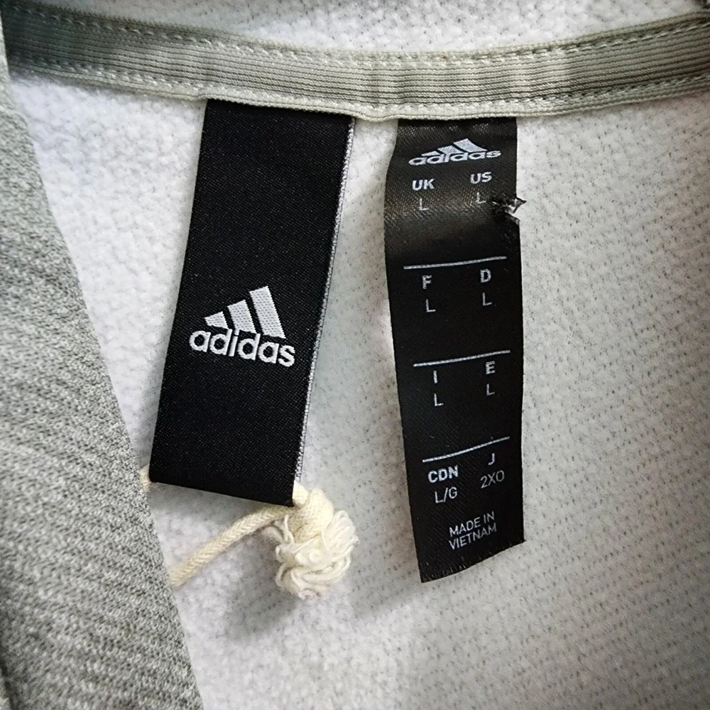 Adidas Pullover Hoodie Sweatshirt Activewear‎ Athleisure Gray L/G